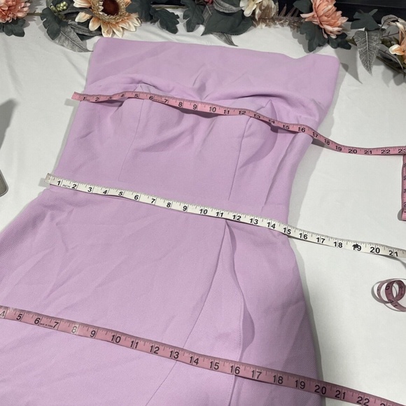 NWT $219 XSCAPE [‎ 10 ] Crepe Bustier Ruffle Skirt Dress in Lilac Purple - Picture 5 of 14